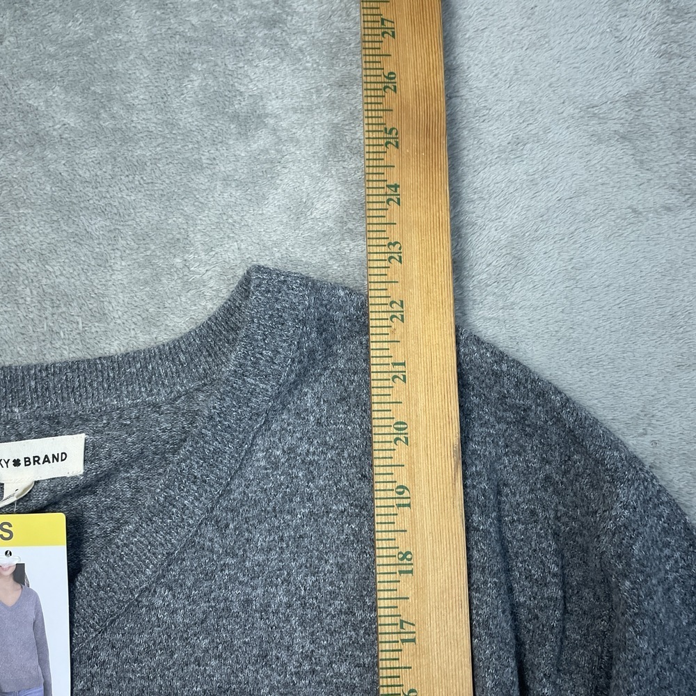 Lucky Brand Women's S Pullover Medium Heather Gray e0683 - Picture 4 of 7